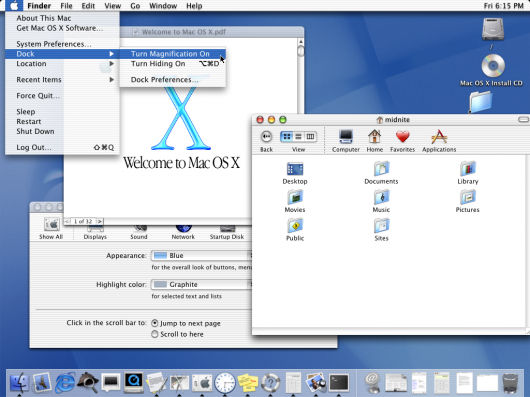 Mac OS X v10.0 "Cheetah"